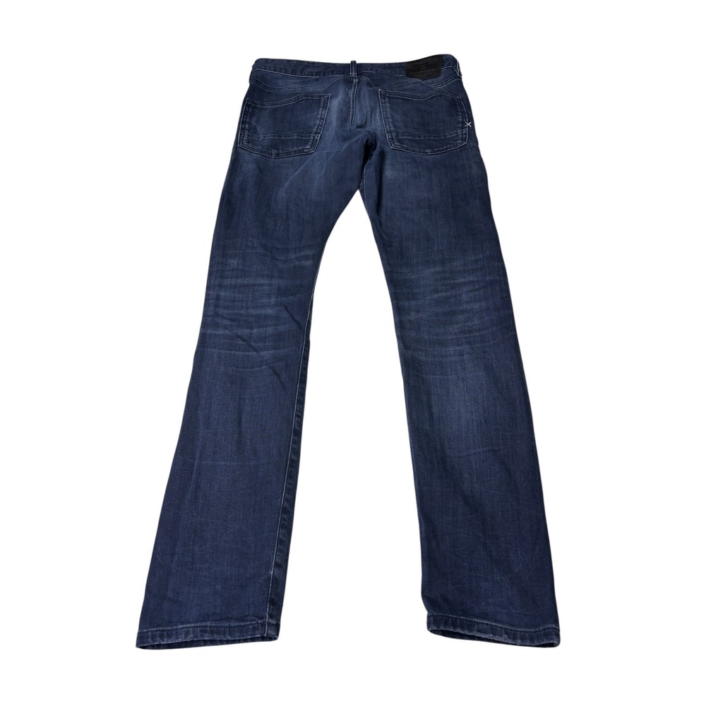 Scotch & Soda Amsterdams Blauw True Blue Jeans Mens 32x34 Dark Wash Button Fly - Picture 9 of 16
